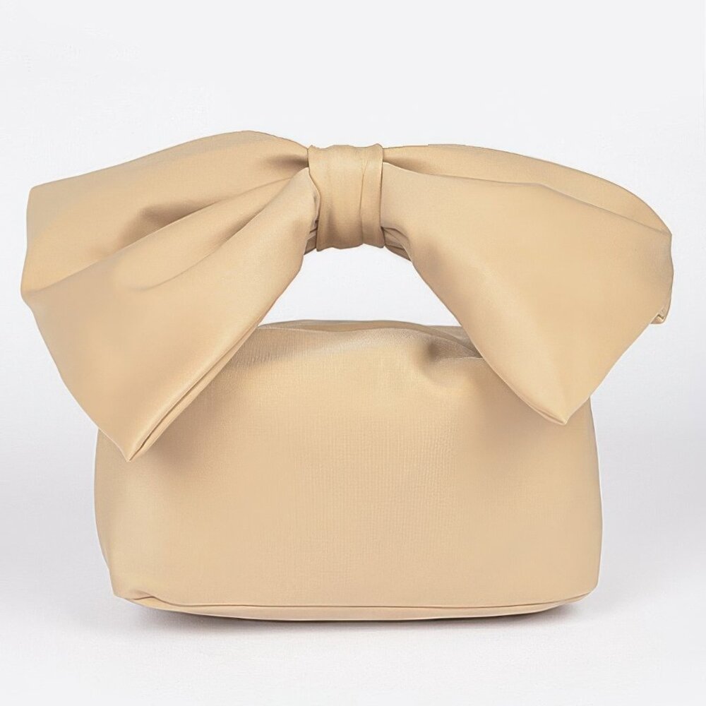 Nylon Bow Handle Women's Clutch Bag